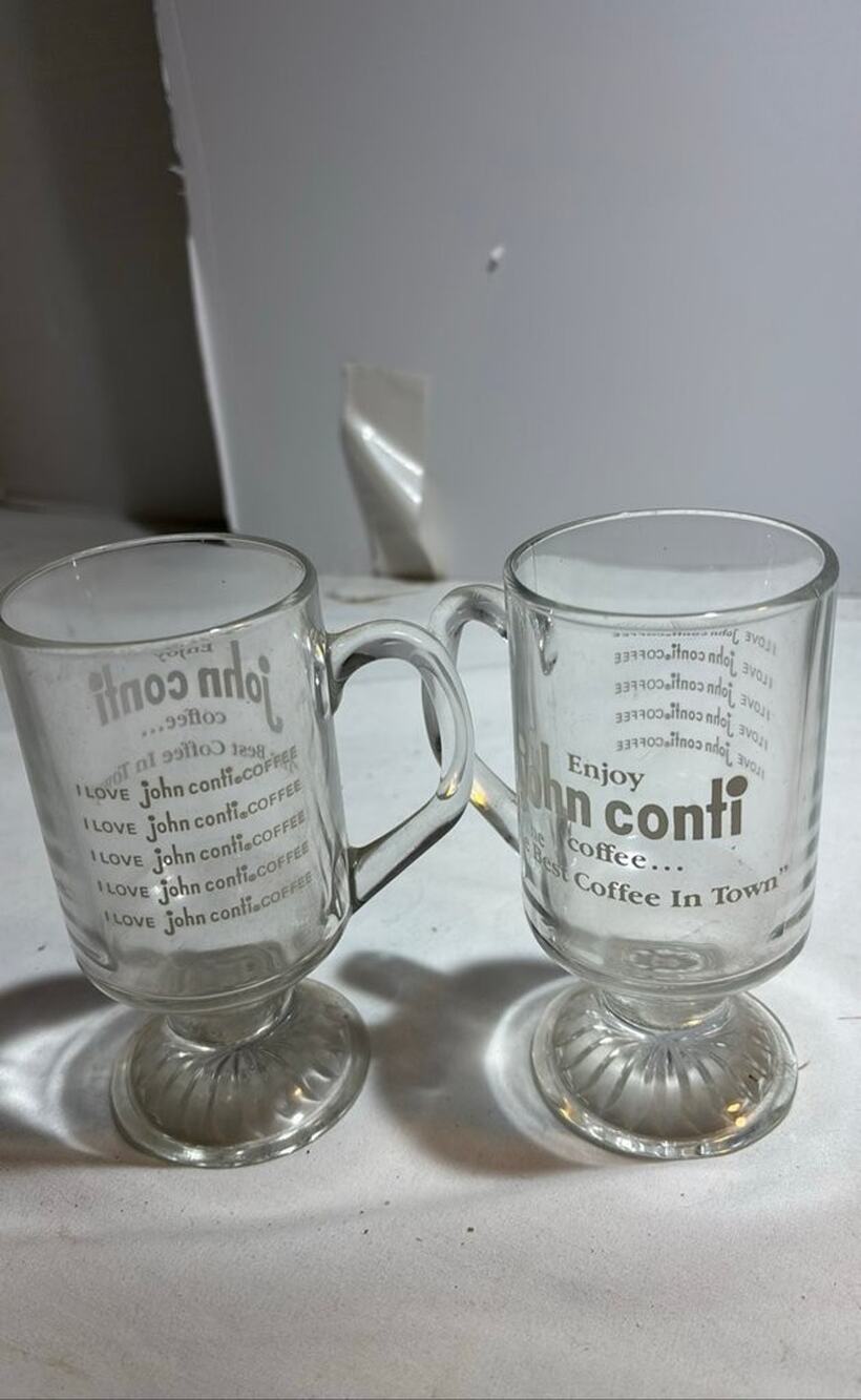 Vintage John Conti Coffee Glass Mugs